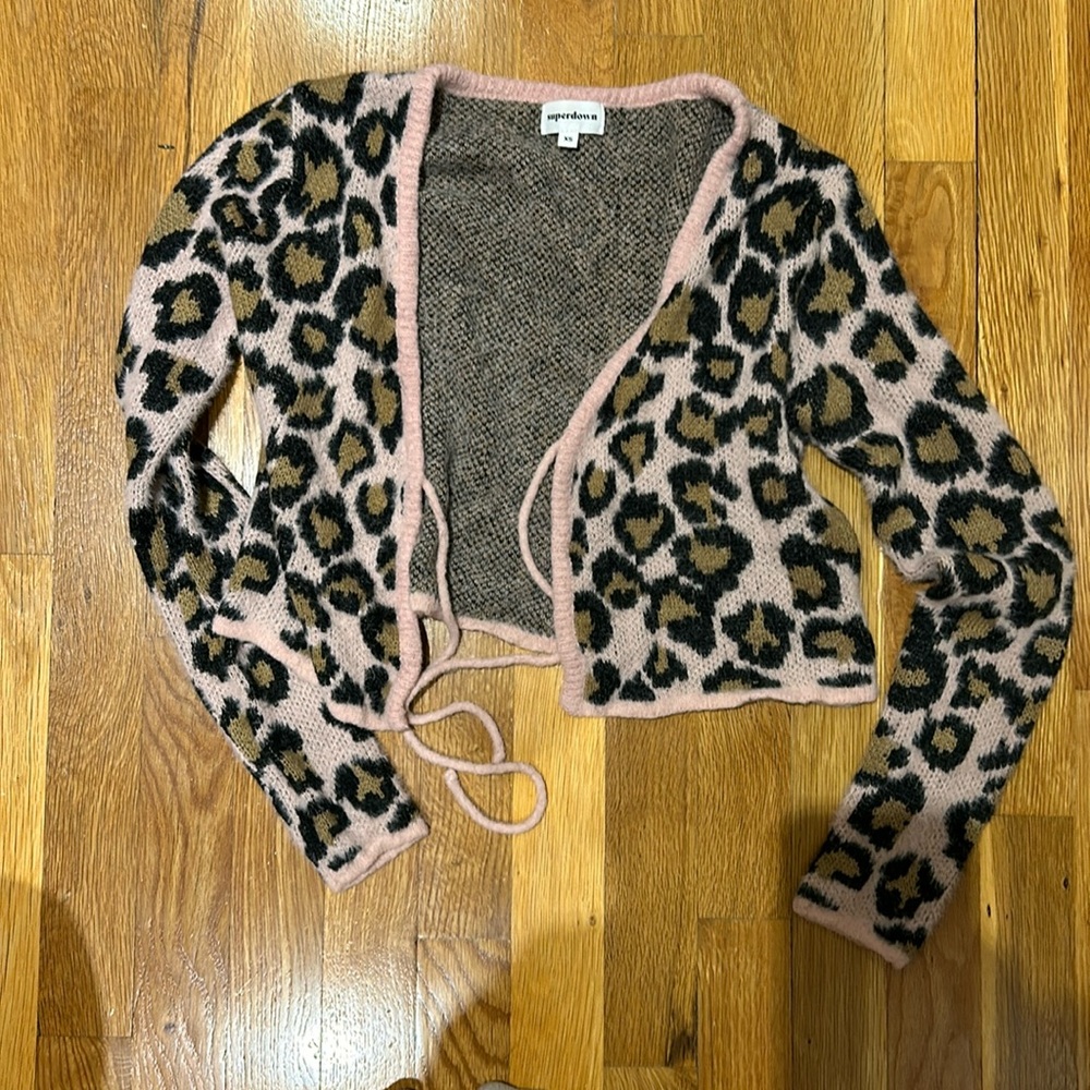 Superdown cheetah print sweater
